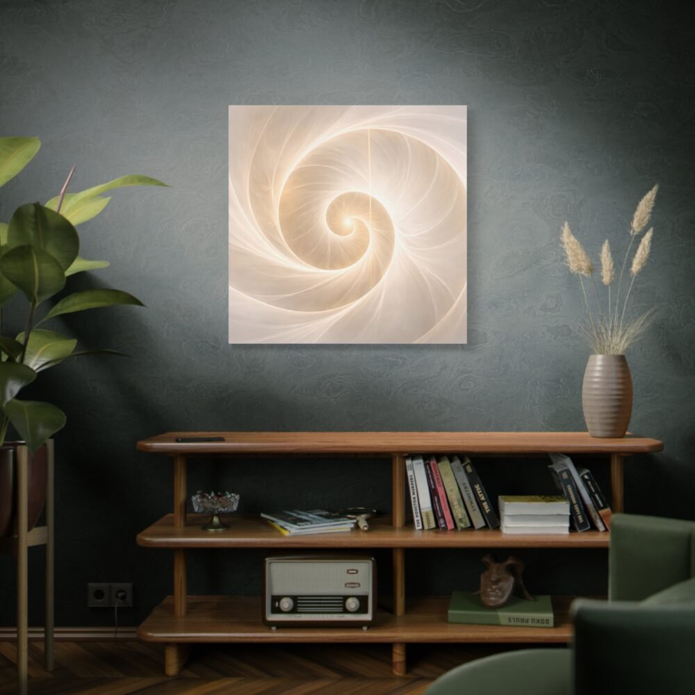 spiral light abstract matte canvas wall art