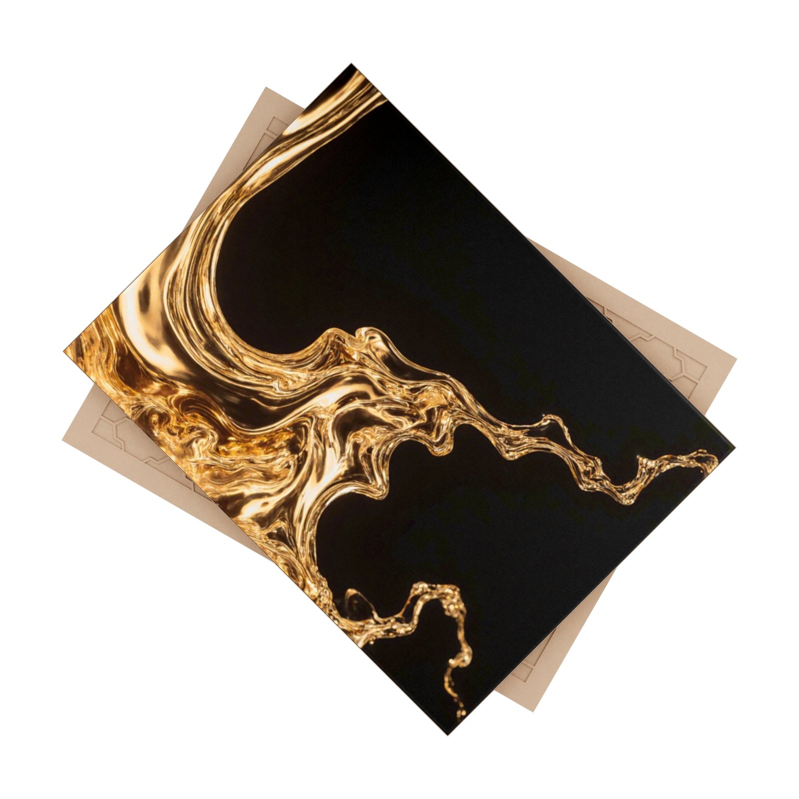 ceramic photo tile — gold liquid abstract wall art, modern metallic accent tile ceramic photo tile — gold liquid abstract wall art, modern metallic accent tile